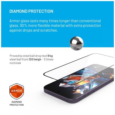 FIXED Armor Full Cover 2,5D Tempered Glass with applicator for Samsung Galaxy S24+ Black