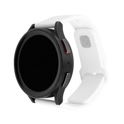 FIXED Silicone Sporty Strap Set with Quick Release 20mm for Smartwatch White