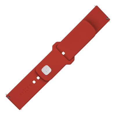 FIXED Silicone Sporty Strap Set with Quick Release 22mm for Smartwatch Red