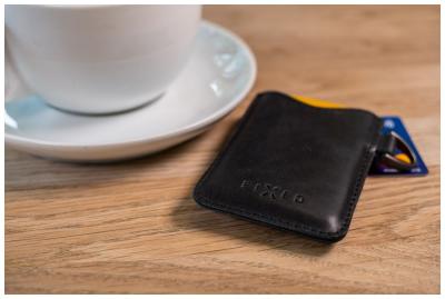 FIXED Leather case for Cards cards, black
