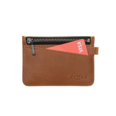 FIXED Leather wallet Coins, brown