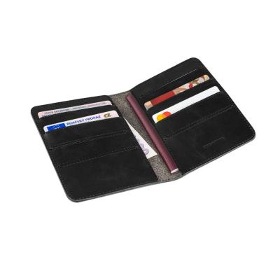 FIXED Leather wallet Passport, passport size, black