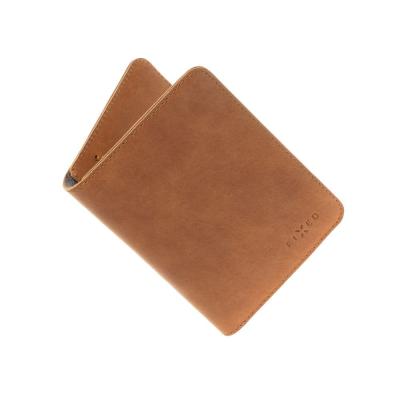 FIXED Leather wallet Passport, passport size, brown