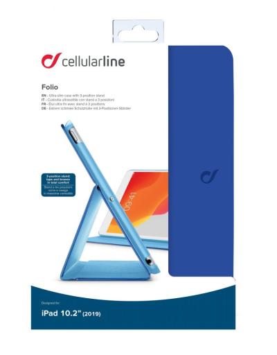 Cellularline Case with stand FOLIO for Apple iPad 10.2" (2019), blue