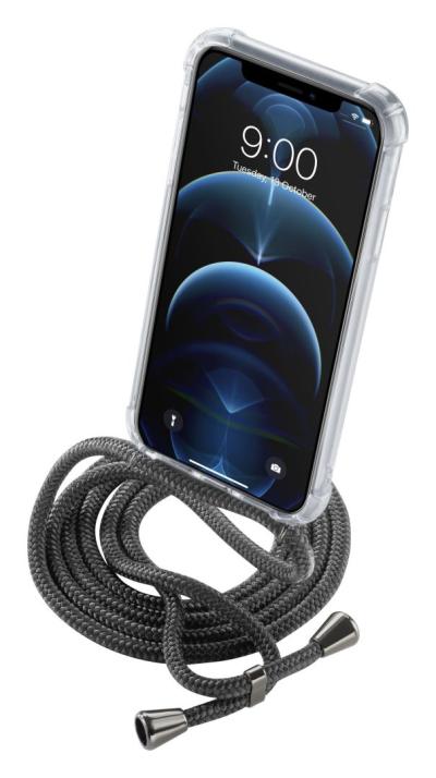 Cellularline Transparent back cover Neck-Case with black drawstring for Apple iPhone 12 PRO