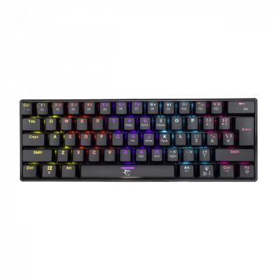 White Shark GK-2022B Shinobi Brown Switches Mechanical 60% Gaming Keyboard Black US