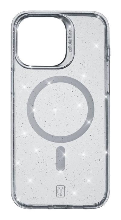 Cellularline Sparkle Mag Back Cover with Magsafe for Apple iPhone 15 Pro, Clear