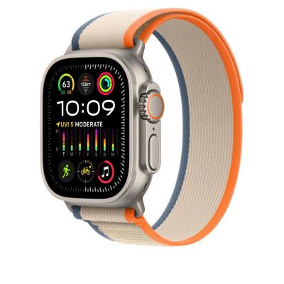 Apple Watch 49mm Trail Loop Band M/L Orange/Beige