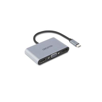 Dicota USB-C Portable 5-in-1 Mini Docking Station 4K HDMI DP PD 100W Grey