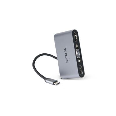 Dicota USB-C Portable 5-in-1 Mini Docking Station 4K HDMI DP PD 100W Grey
