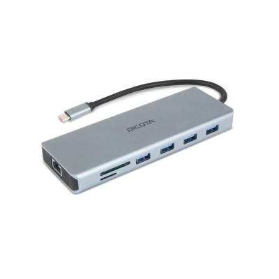 Dicota USB-C 13-in-1 Docking Station 4K HDMI/DP PD 100W Silver