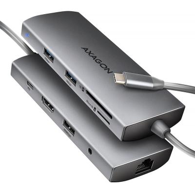 AXAGON HMC-8HLSA USB-C 5Gbps 9in1 hub Grey