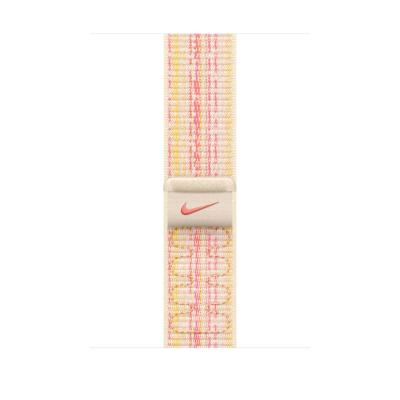 Apple Watch 45mm Nike Band: Starlight/Pink Nike Sport Loop