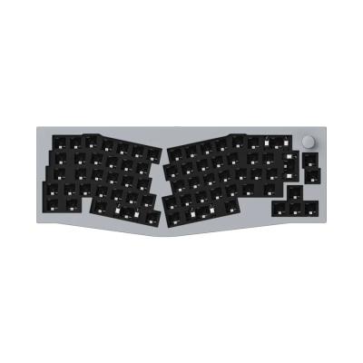 Keychron Q8 Swappable RGB Backlight Knob ISO Keyboard Barebone Silver Grey