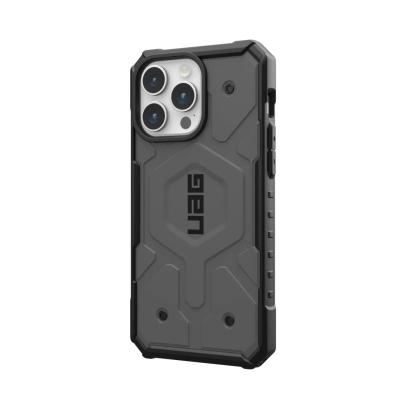 UAG Pathfinder case for MagSafe iPhone 15 Pro Max Silver