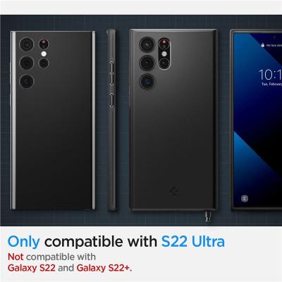 Spigen Thin Fit, black - Samsung Galaxy S22 Ultra