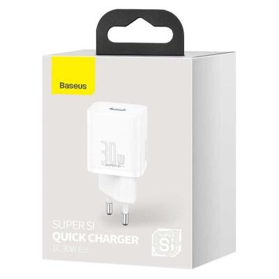 Baseus Super Si USB-C 30W Quick Charger White