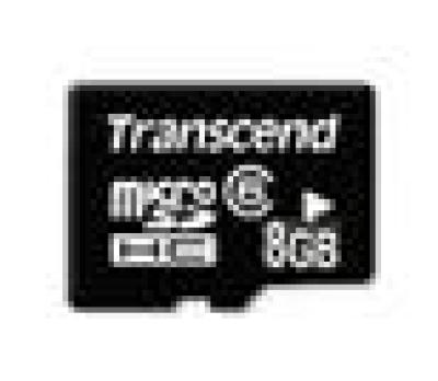 Transcend 8GB microSDHC Class 10 W/O + adapterrel