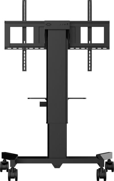 iiyama MD CAR1021-B1 Single column electric floor lift on wheels with easy mount brackets and laptop shelf 43"-65" Black