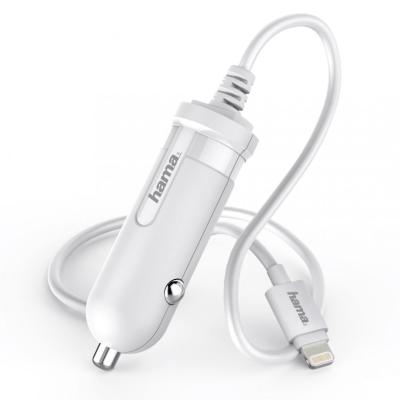 Hama Car charger Lightning (MFI) (iPad, iPhone) 2,4A White