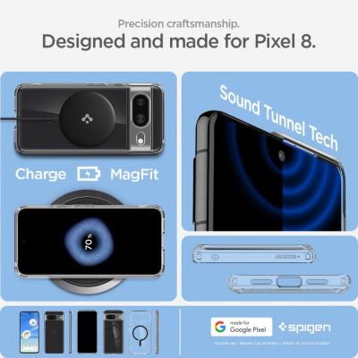 Spigen Google Pixel 8 Ultra Hybrid OneTap Metal Ring MagSafe Black