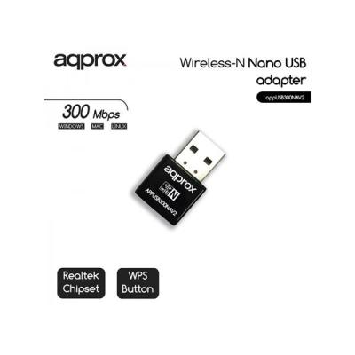 Approx Hálózati Adapter USB 300 Mbps Wireless N