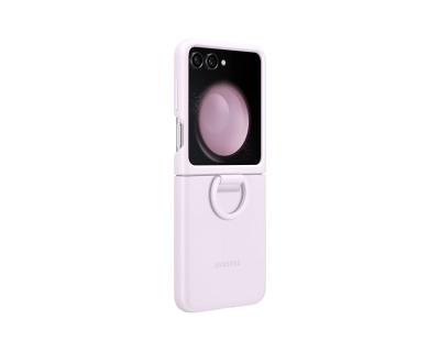 Samsung Galaxy Z Flip5 Silicone Case with Ring Lavender