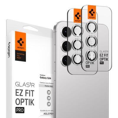 Spigen Glass tR EZ Fit Optik Pro 2 Pack Samsung Galaxy S24 Marble Gray