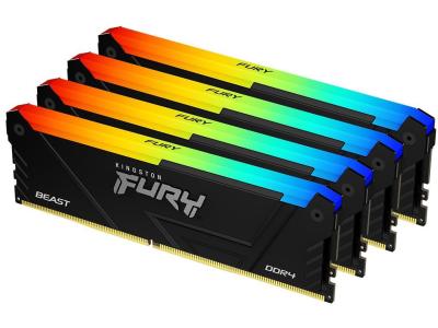 Kingston 64GB DDR4 3200MHz Kit(4x16GB) Fury Beast RGB Black