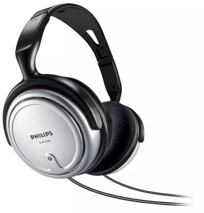Philips SHP2500/10 Headphones Black/Silver