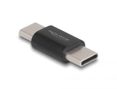 DeLock Adapter SuperSpeed USB 10 Gbps (USB 3.2 Gen 2) USB Type-C Gender Changer male to male Black