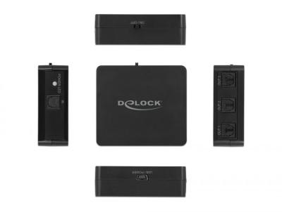 DeLock S/PDIF TOSLINK Switch 1 In 3 Out with USB Powered