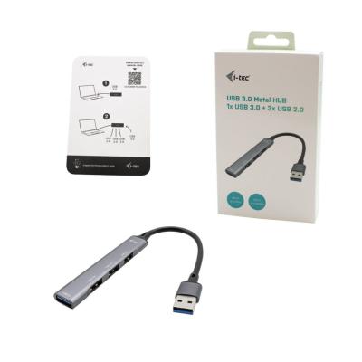 I-TEC 4 port USB 3.0/ USB 2.0 Metal Hub Grey