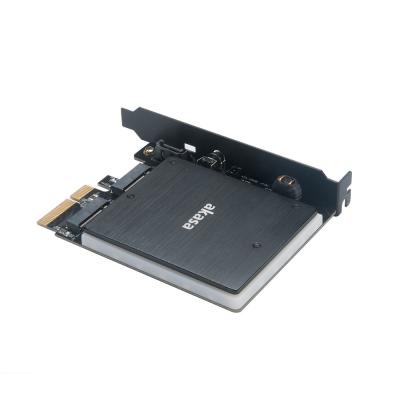 Akasa M.2 PCIe and M.2 SATA SSD RGB Adapter Card