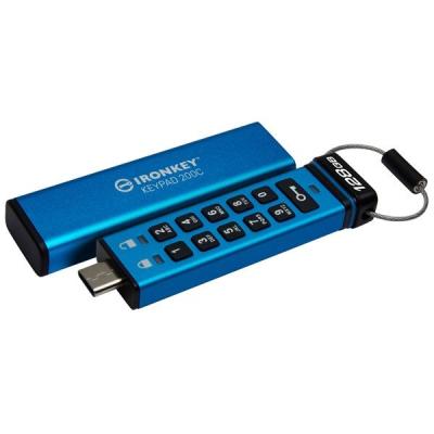 Kingston 32GB IronKey Keypad 200C USB3.2 Blue