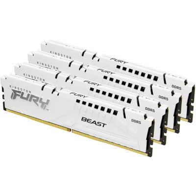 Kingston 64GB DDR5 6000MHz Kit(4x16GB) Fury Beast White