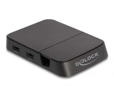 DeLock Smartphone Docking Station 4K with integrated holder - HDMI / USB / Hub / SD / Micro SD for Android or Windows