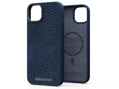 Njord Salmon Leather Magsafe Case iPhone 14 Plus Vatn | Petrol