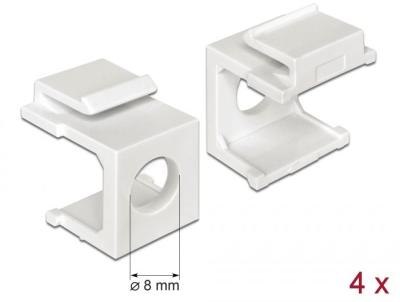 DeLock Keystone cover white with 8mm hole 4 pieces