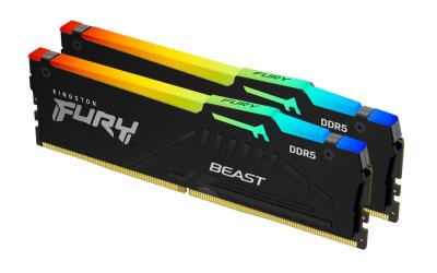 Kingston 32GB DDR5 6000MHz Kit(2x16GB) Fury Beast RGB XMP Black