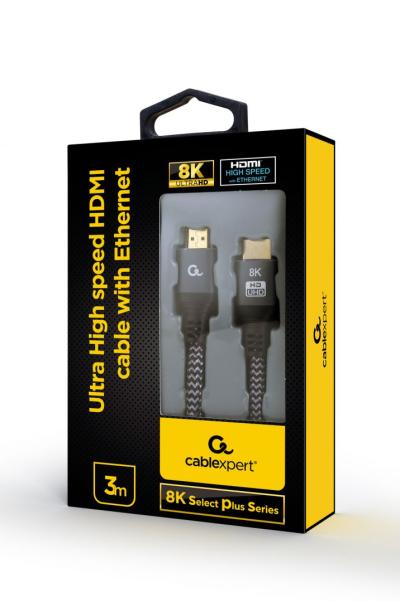 Gembird CCB-HDMI8K-3M Ultra High Speed HDMI cable with Ethernet 8K Select Plus Series 3m Grey