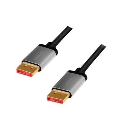 Logilink DisplayPort cable DP/M to DP/M 8K/60 Hz 3m Black/Grey