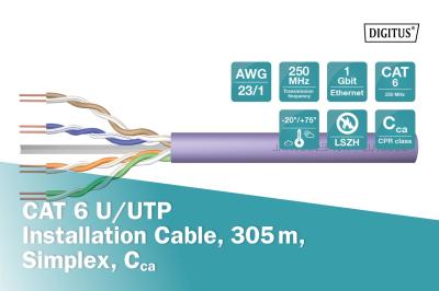 Digitus CAT6 U-UTP Installation cable 305m Violet