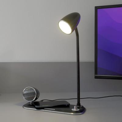 Tellur Nostalgia Wireless Desk Charger 15W Bluetooth Speaker 5W Desk Lamp Black