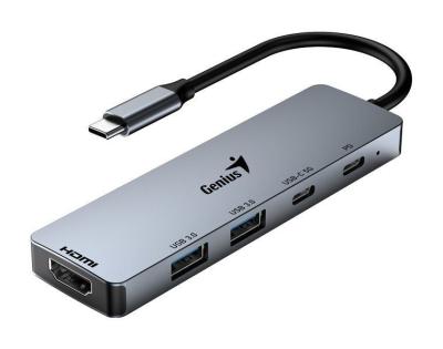 Genius UH-500 USB-C to HDMI 2xUSB3.0 USB-C 100W PD Grey