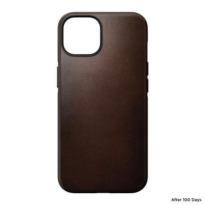 Nomad Modern Leather MagSafe Case, brown - iPhone 14