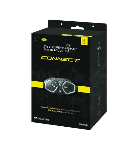Interphone CONNECT Bluetooth handsfree for closed and open helmets Single Pack