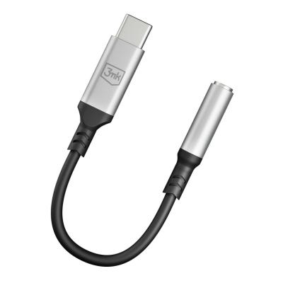 3mk Adapter USB-C - Jack 3,5 mm Black