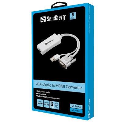 Sandberg VGA+Audio to HDMI Converter White
