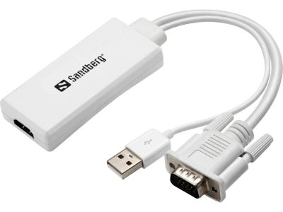 Sandberg VGA+Audio to HDMI Converter White
